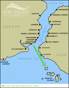 Mapa de las Islas Príncipe