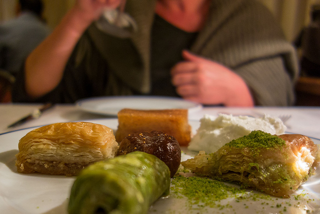 Dinner at Beyti, near Ataturk airport, in Bakırköy, Istanbul